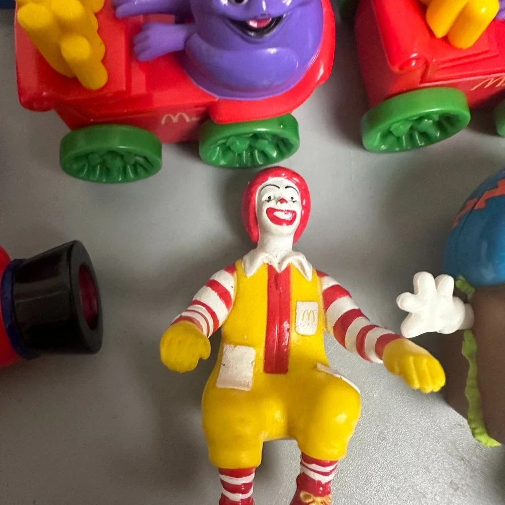 Vintage McDonalds Happy Meal Toy Lot Grimace Ronald McDonald Mac Tonight 8pc